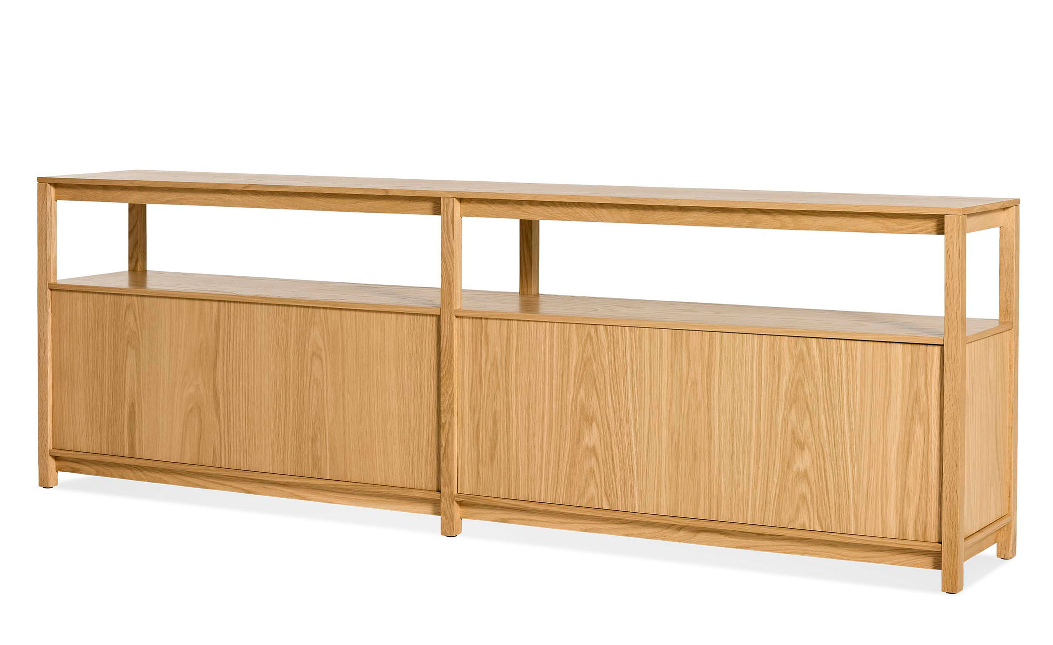 Open Plan Long and Low Bookcase with Storage