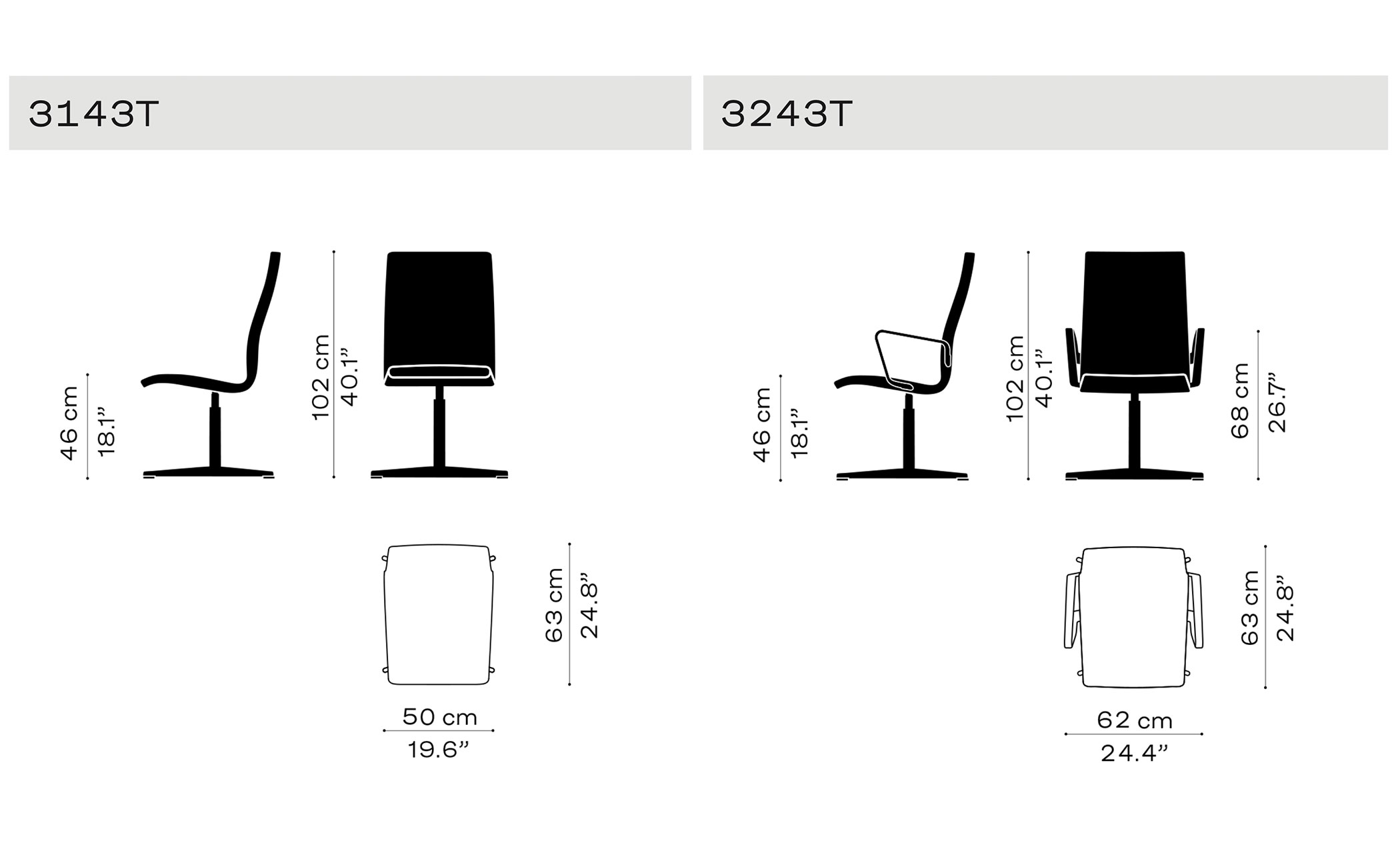 Oxford™ Medium Back Chair with 4-star base