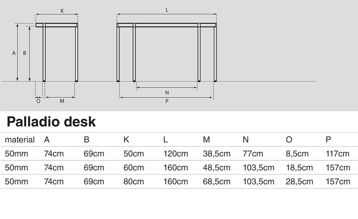 palladio rectangular table