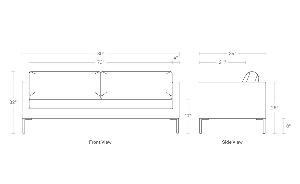 paramount 80 inch sofa