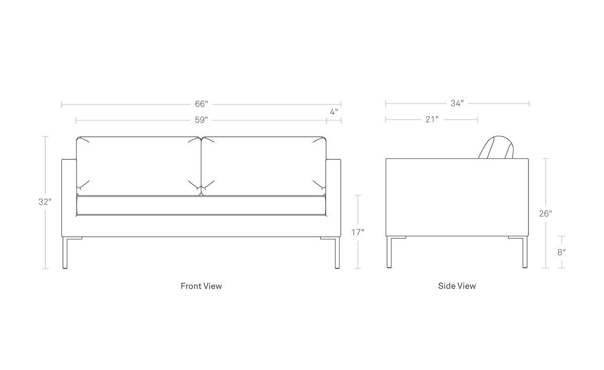 paramount 66 inch sofa