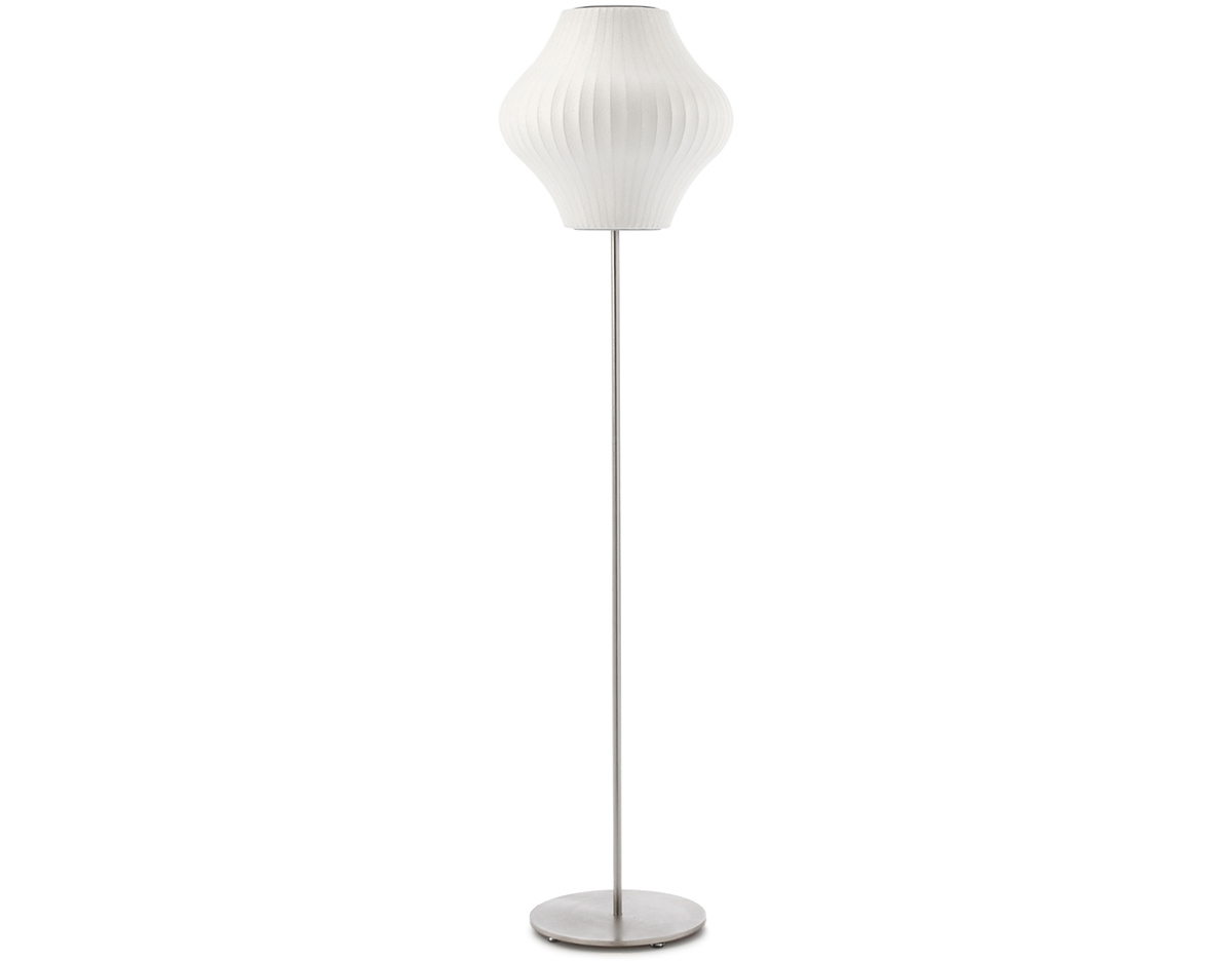 nelson™ pear bubble floor lamp on lotus stand