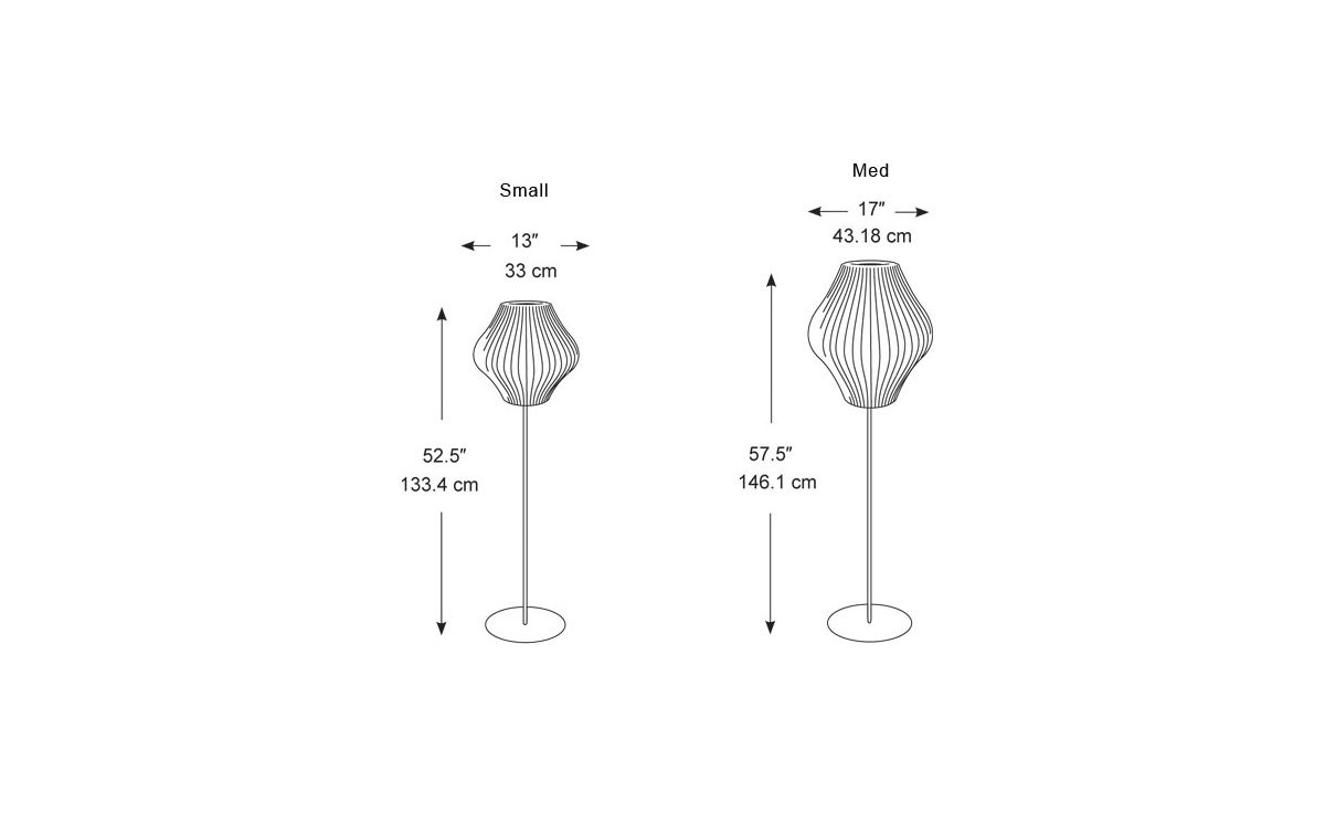nelson™ pear bubble floor lamp on lotus stand