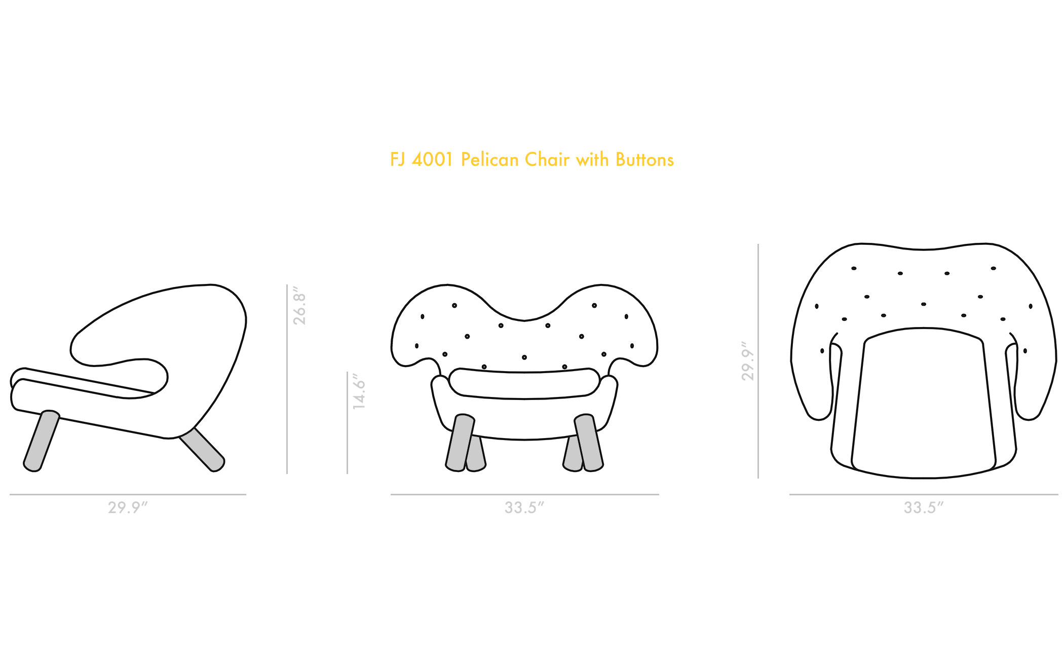 Pelican Chair with Buttons