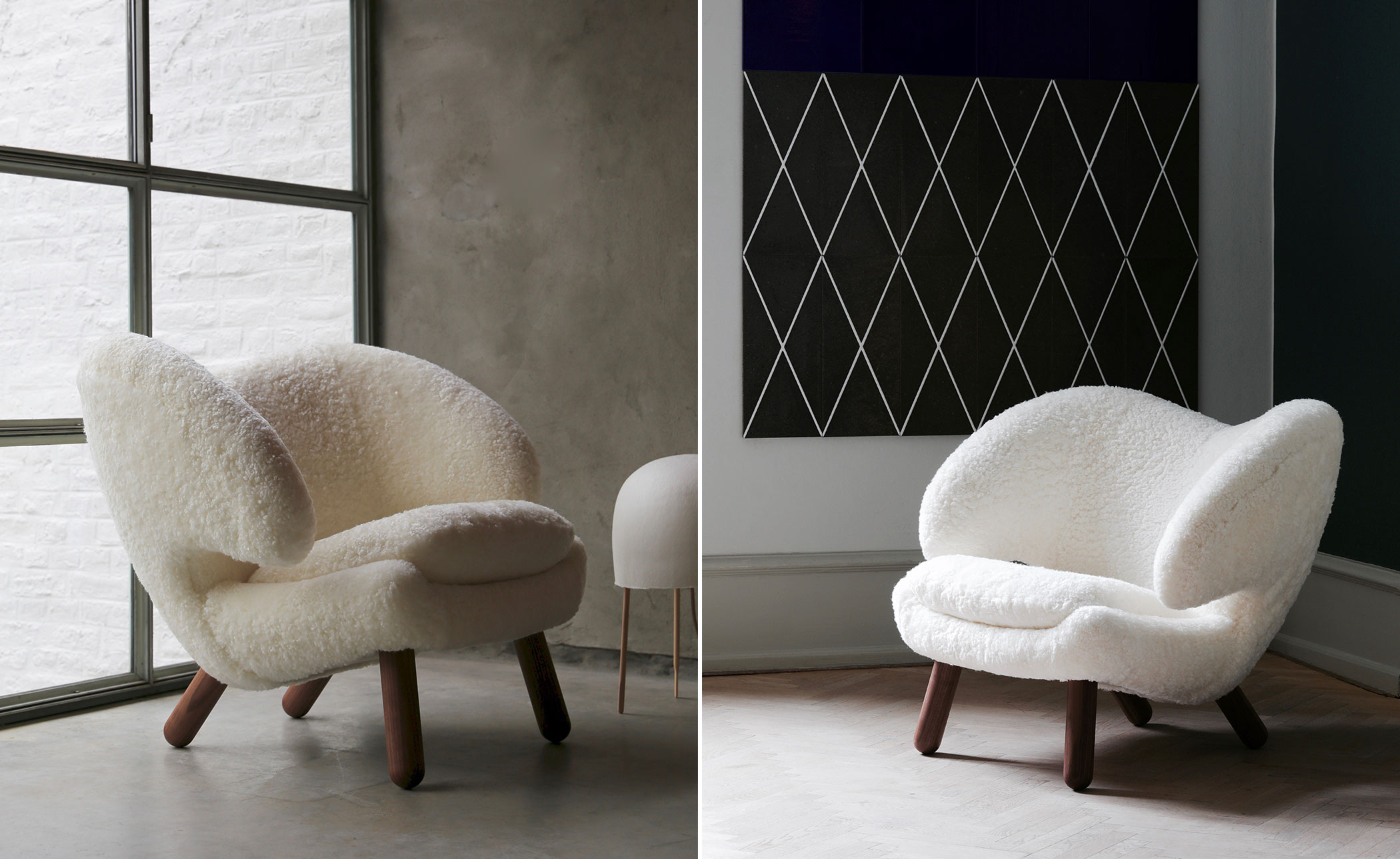 Pelican Chair with Sheepskin
