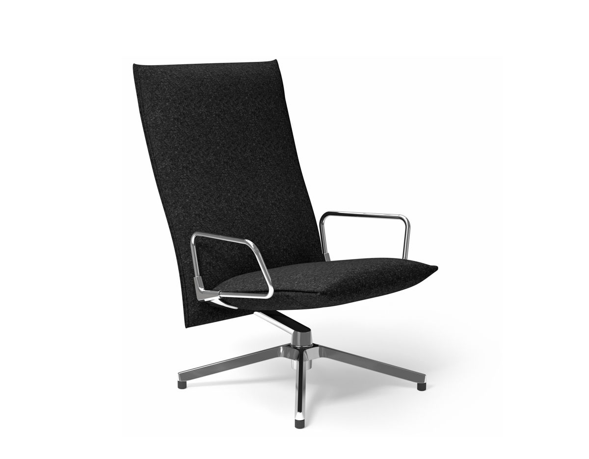 pilot high back lounge chair with loop arms