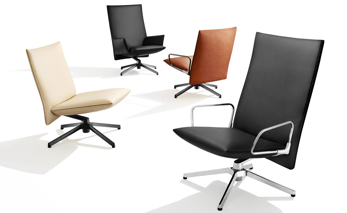 pilot high back lounge chair with loop arms