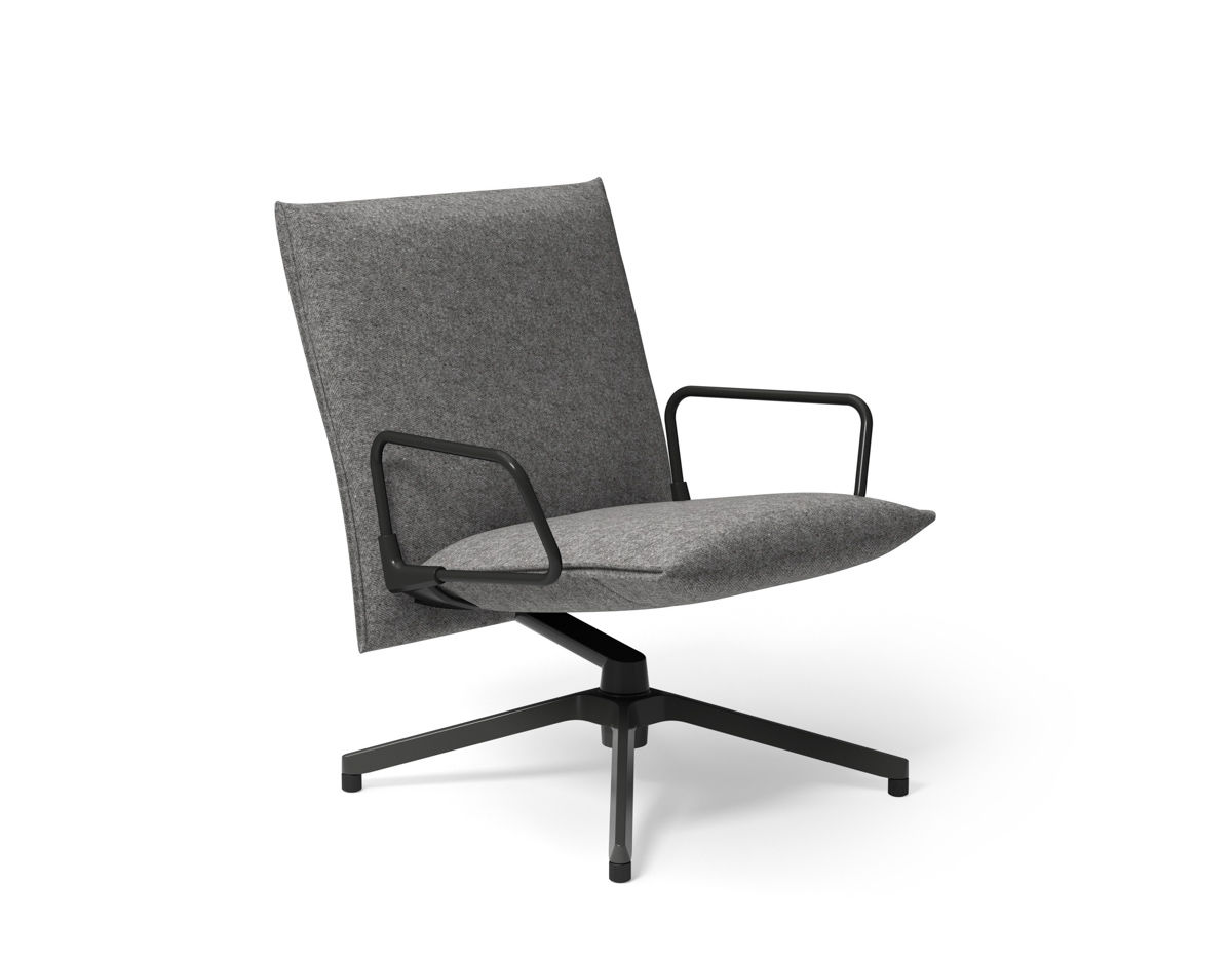 pilot low back lounge chair with loop arms