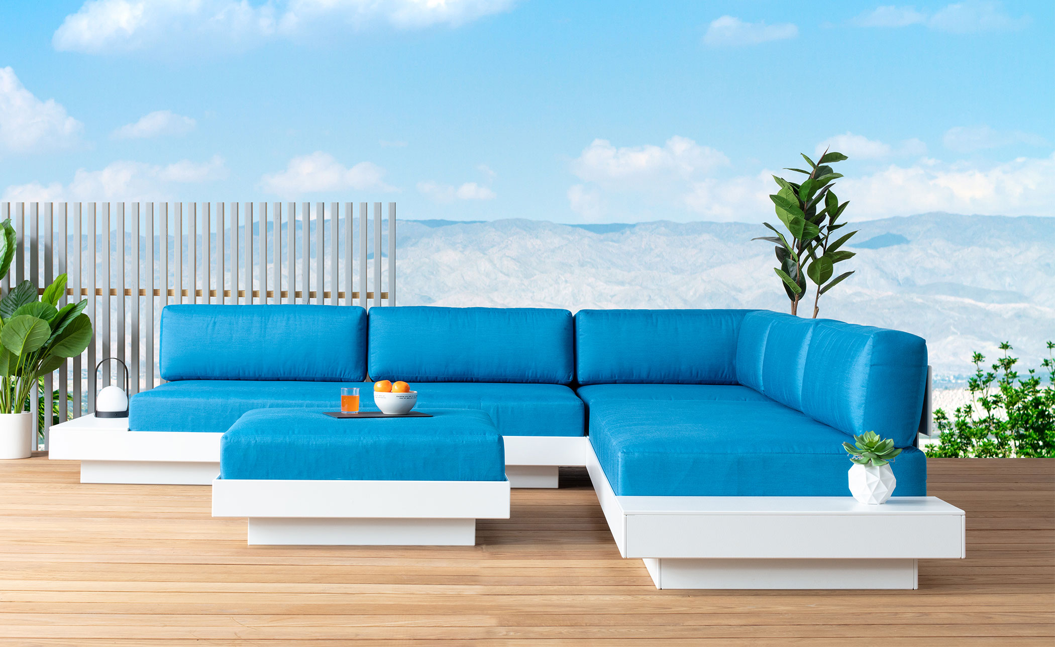 Platform One Sectional Sofa & Ottoman Bundle B