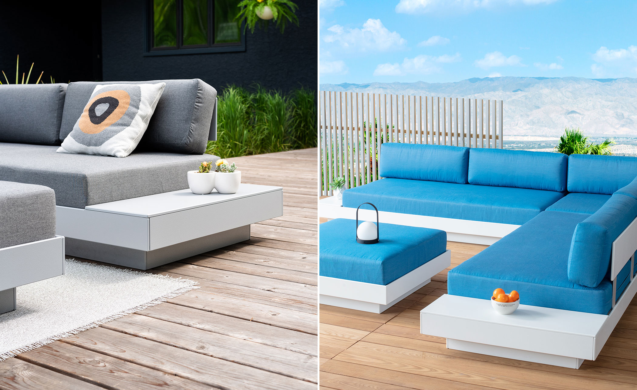 Platform One Sectional Sofa & Ottoman Bundle B