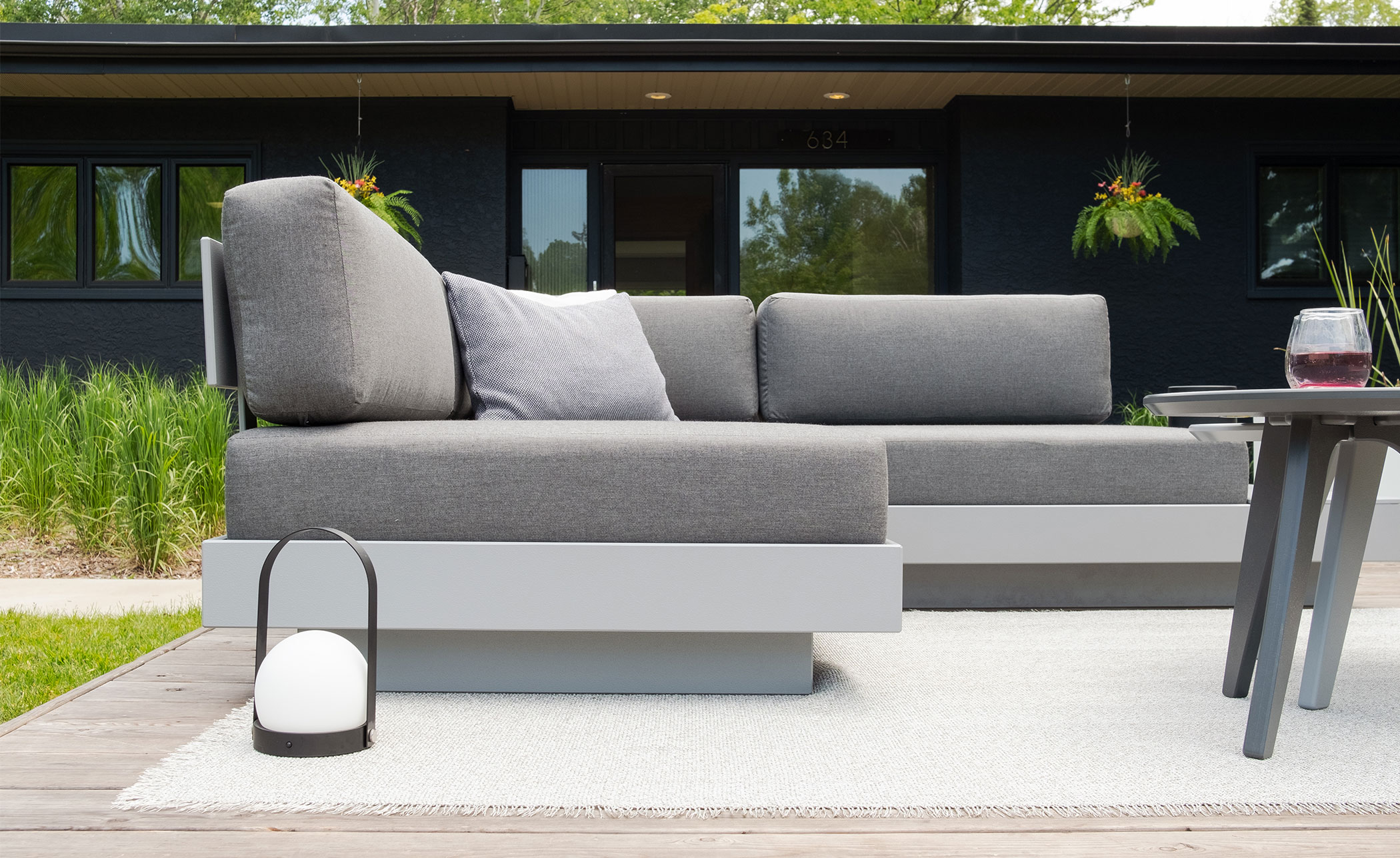 Platform One Sectional Sofa & Ottoman Bundle C