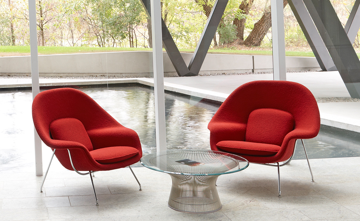 platner nickel coffee table 36" dia.