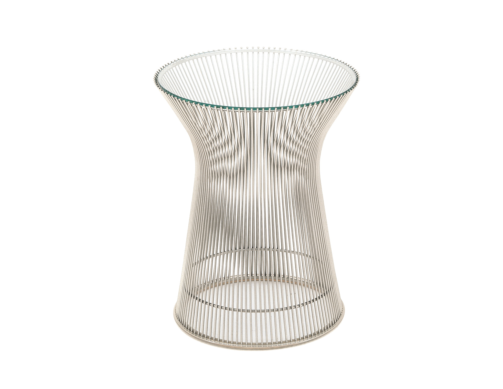platner nickel side table