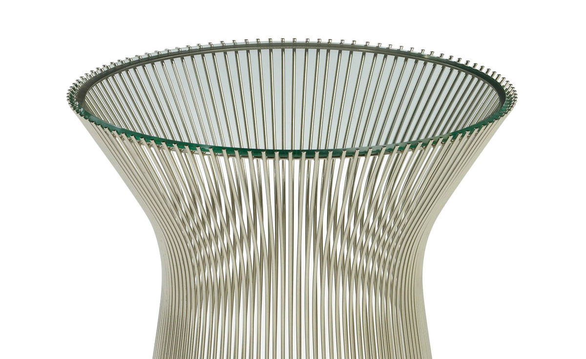 platner nickel side table