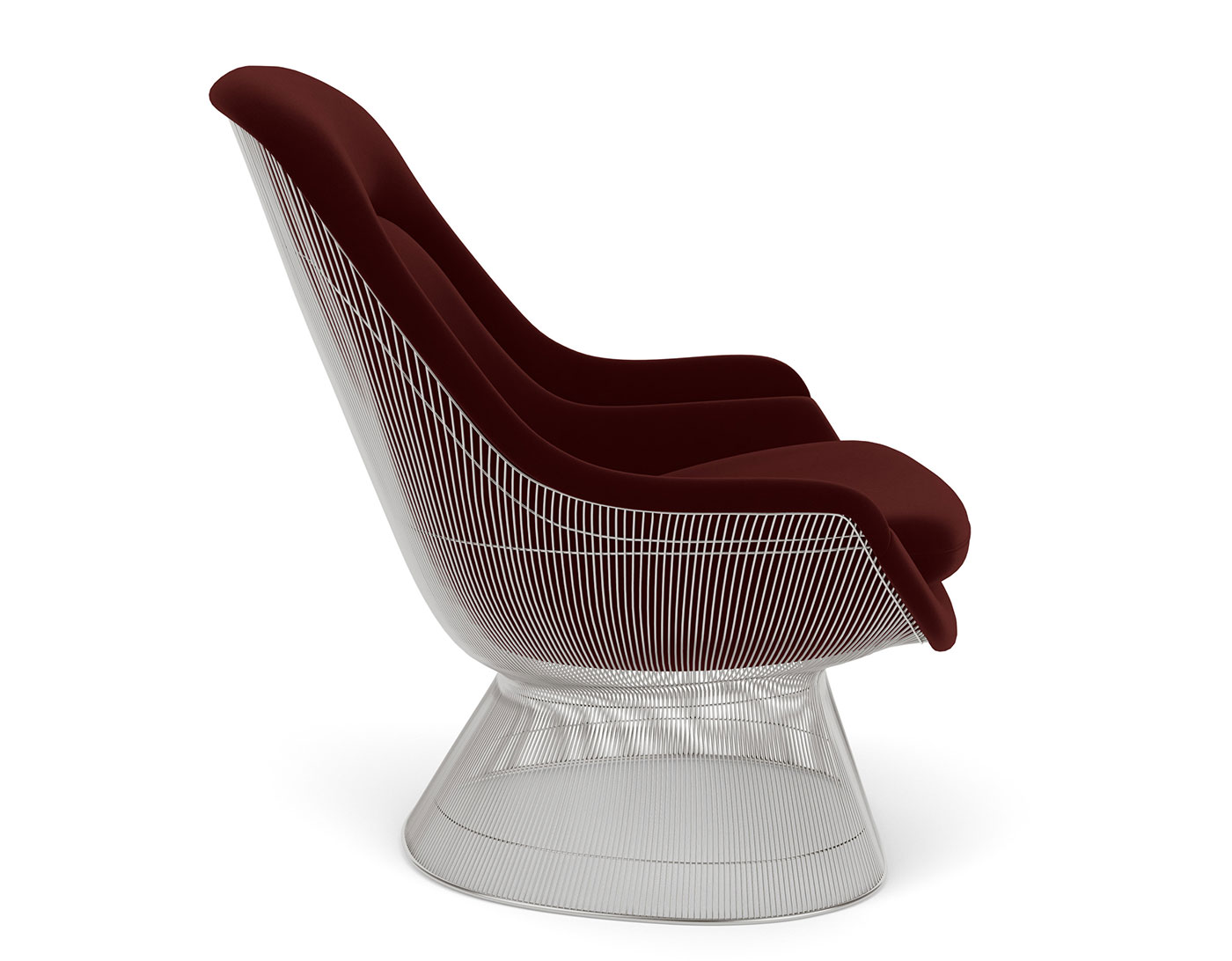 platner polished nickel easy chair