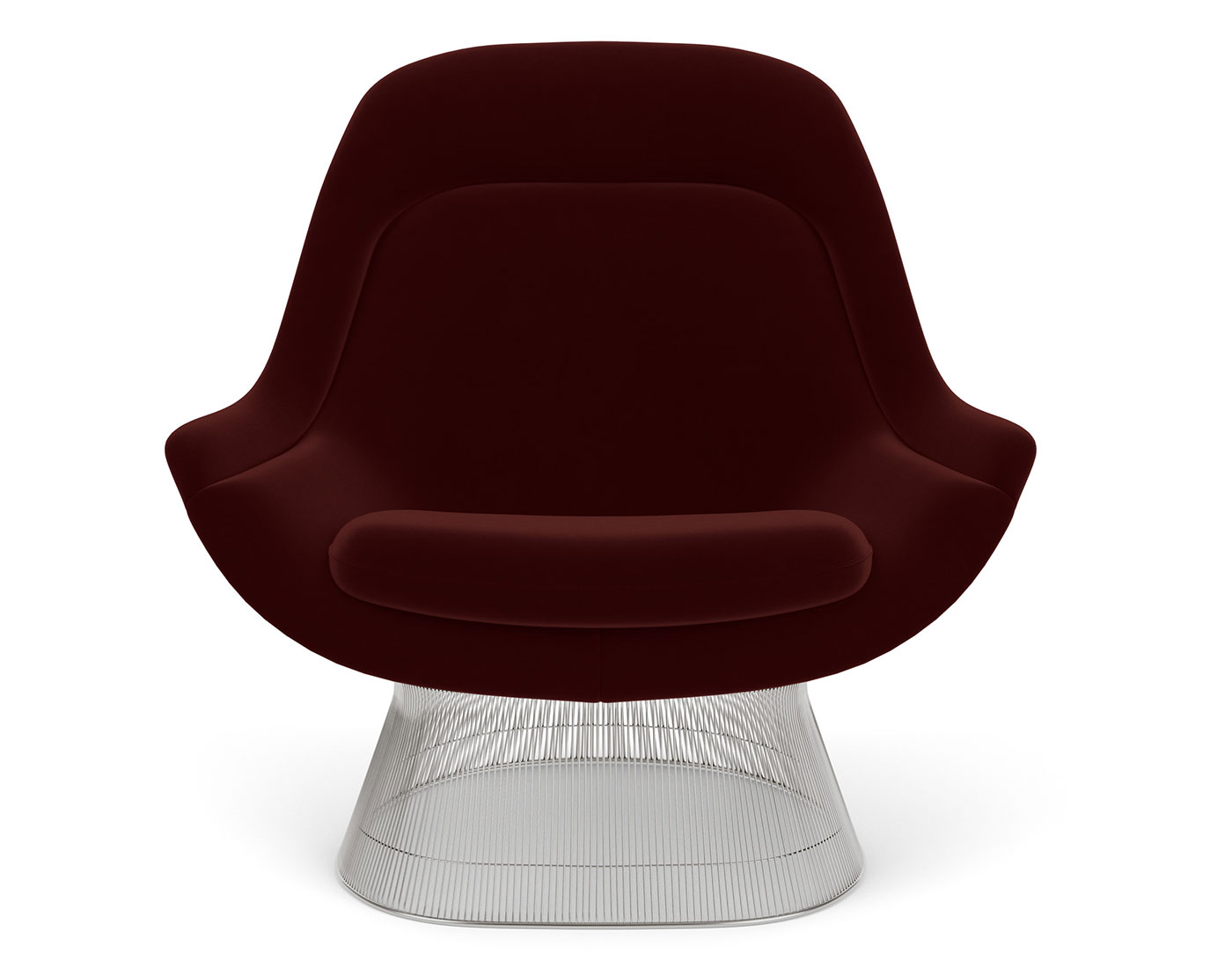 platner polished nickel easy chair