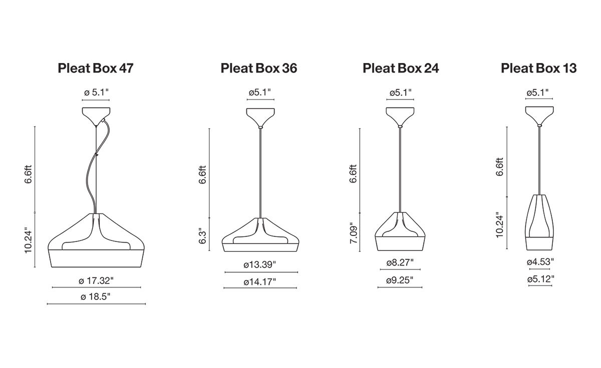 pleat box 13 suspension lamp