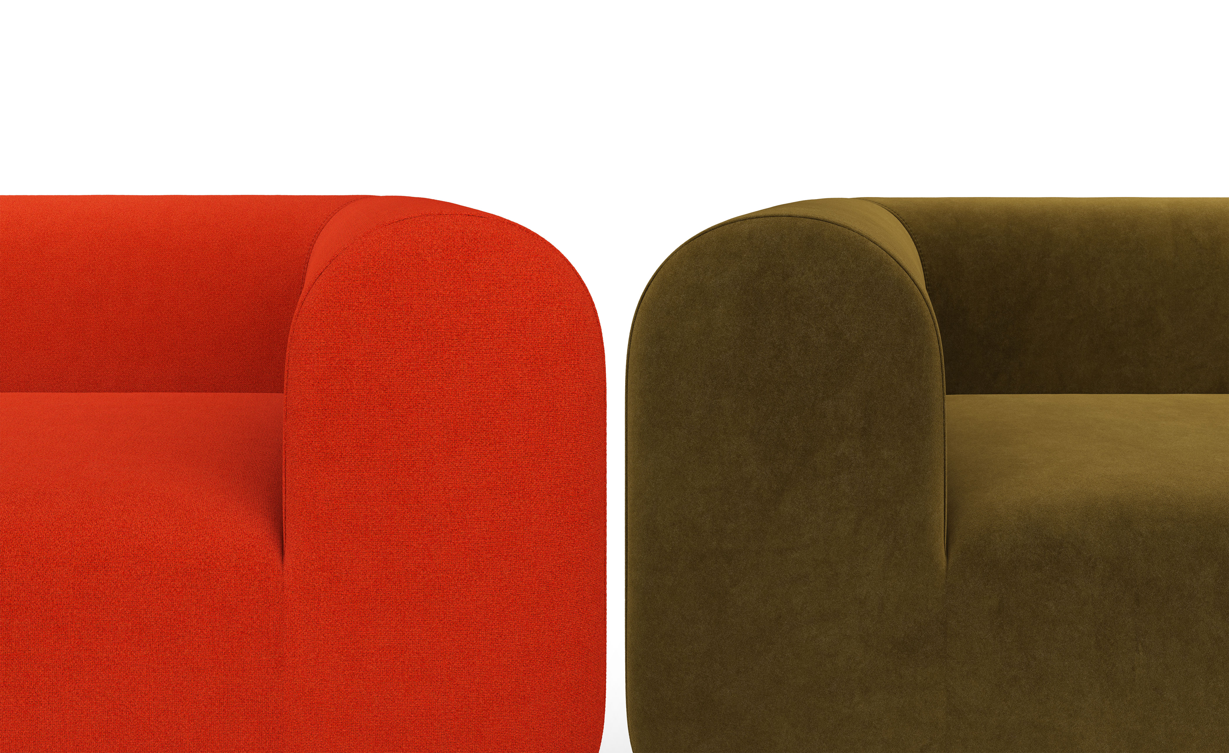 Plump Sofa with Chaise