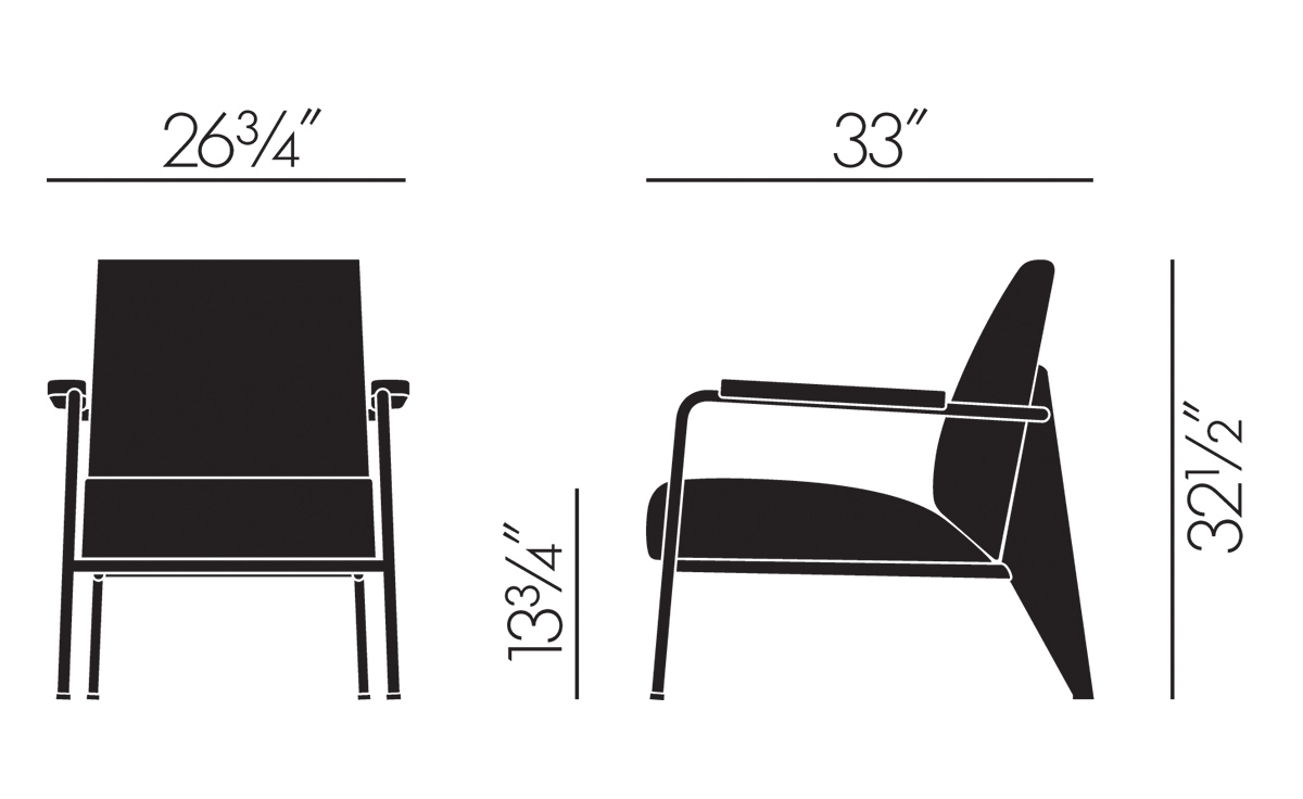 prouv&eacute; fauteuil de salon lounge chair