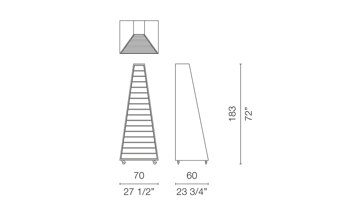 pyramid chest of drawers