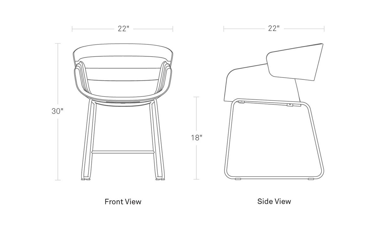 racer dining chair by blu dot