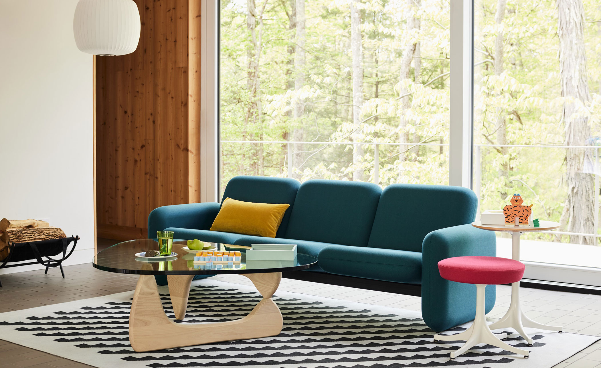 ray wilkes two seat chiclet sofa