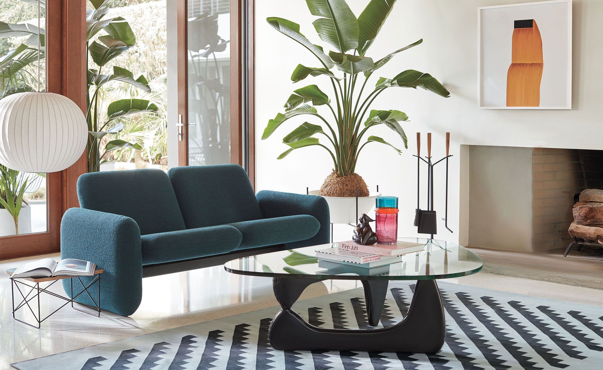 ray wilkes two seat chiclet sofa
