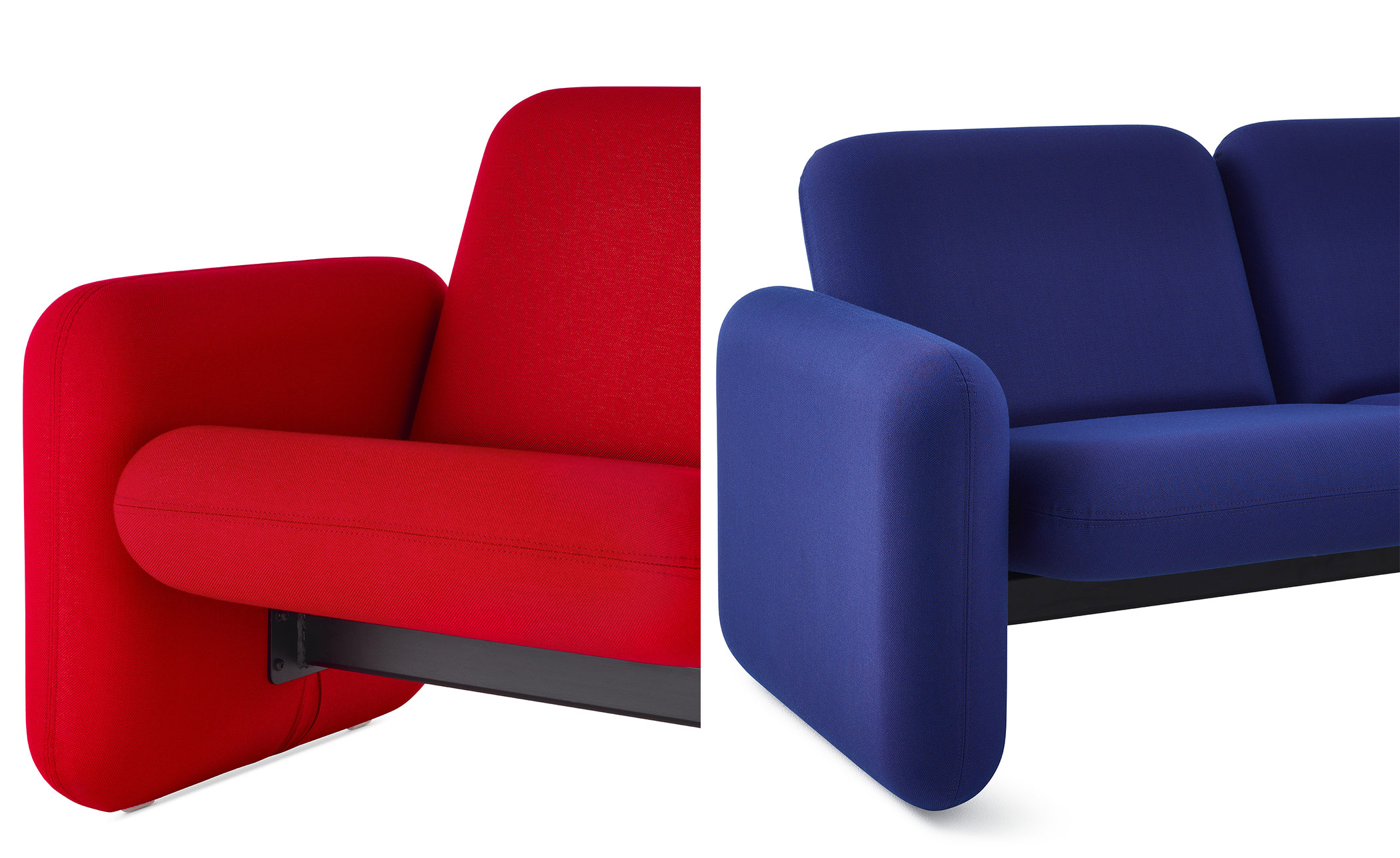 ray wilkes two seat chiclet sofa
