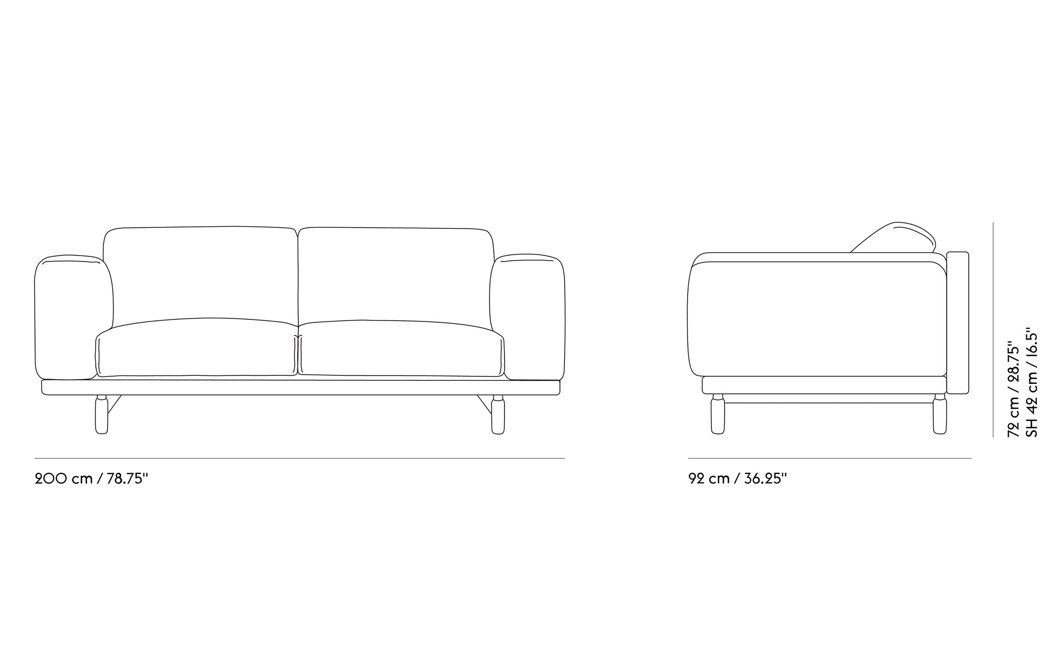 rest 2 seat sofa
