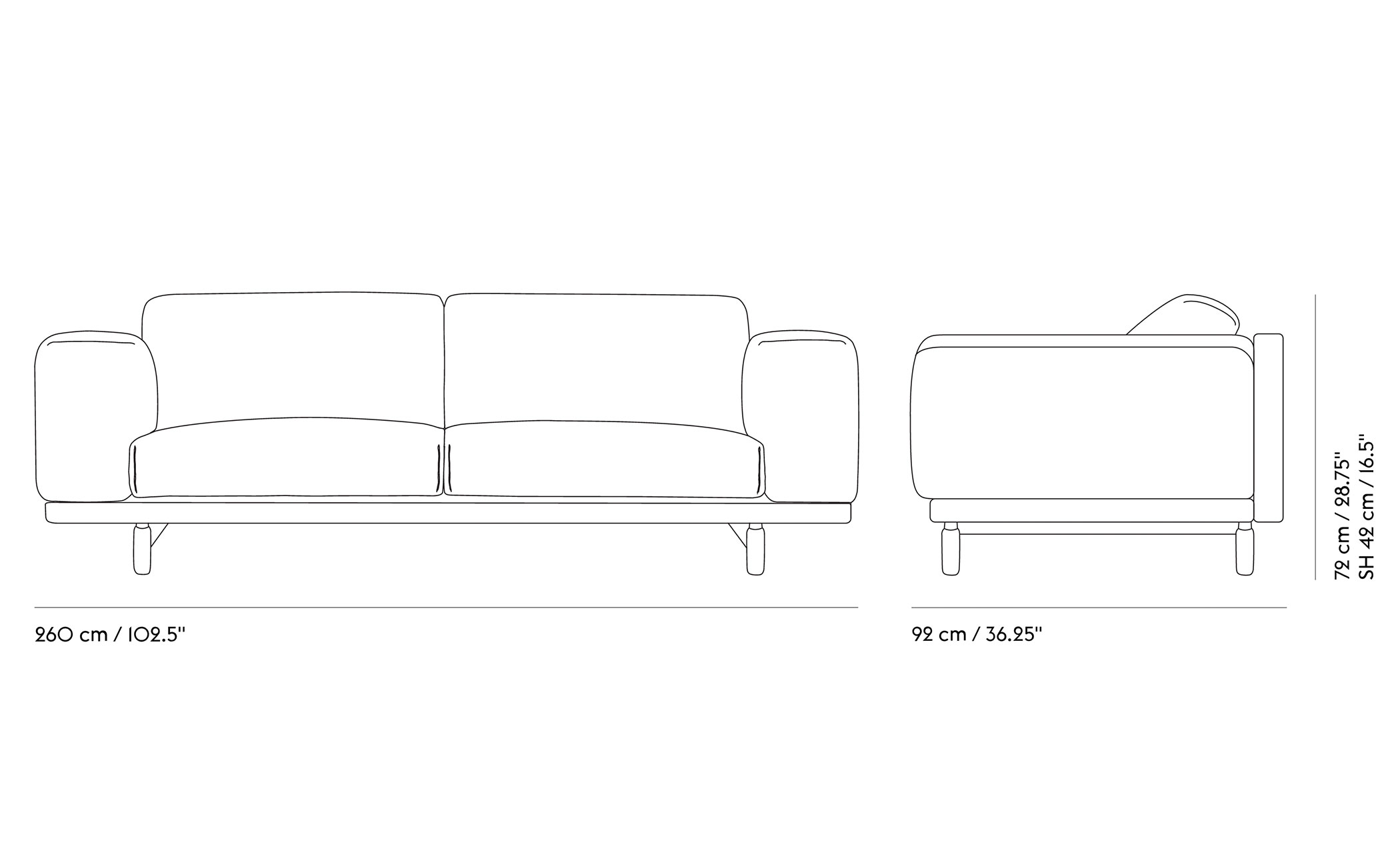 rest sofa 3 seater