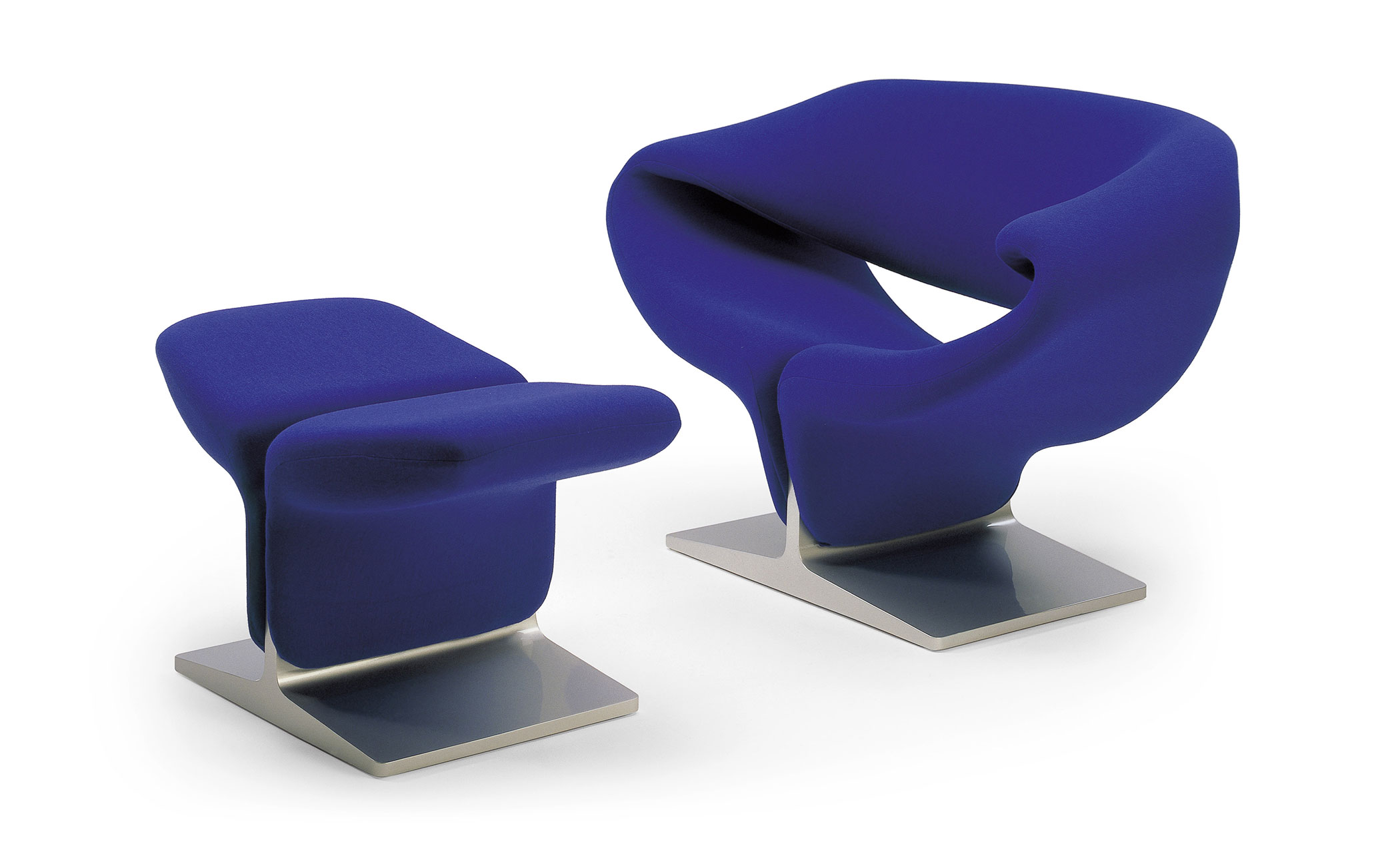 pierre paulin ribbon chair & ottoman