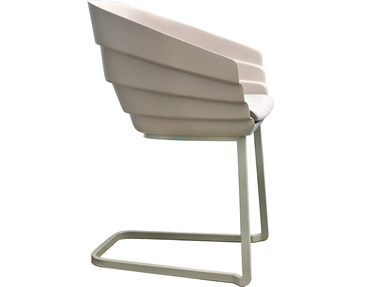 rift cantiliever chair with seat cushion
