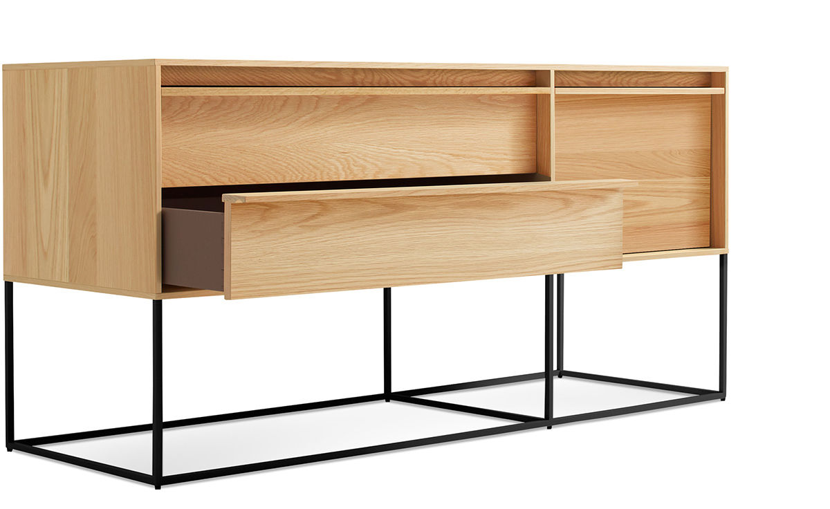 rule 1 door, 2 drawer console
