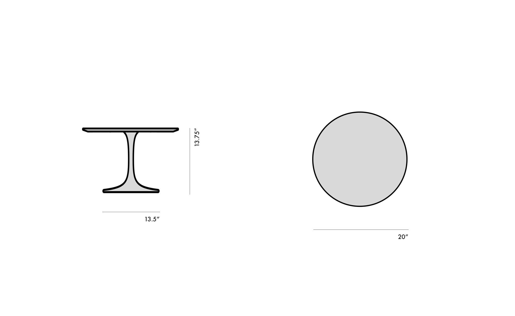 saarinen coffee table - 20" round
