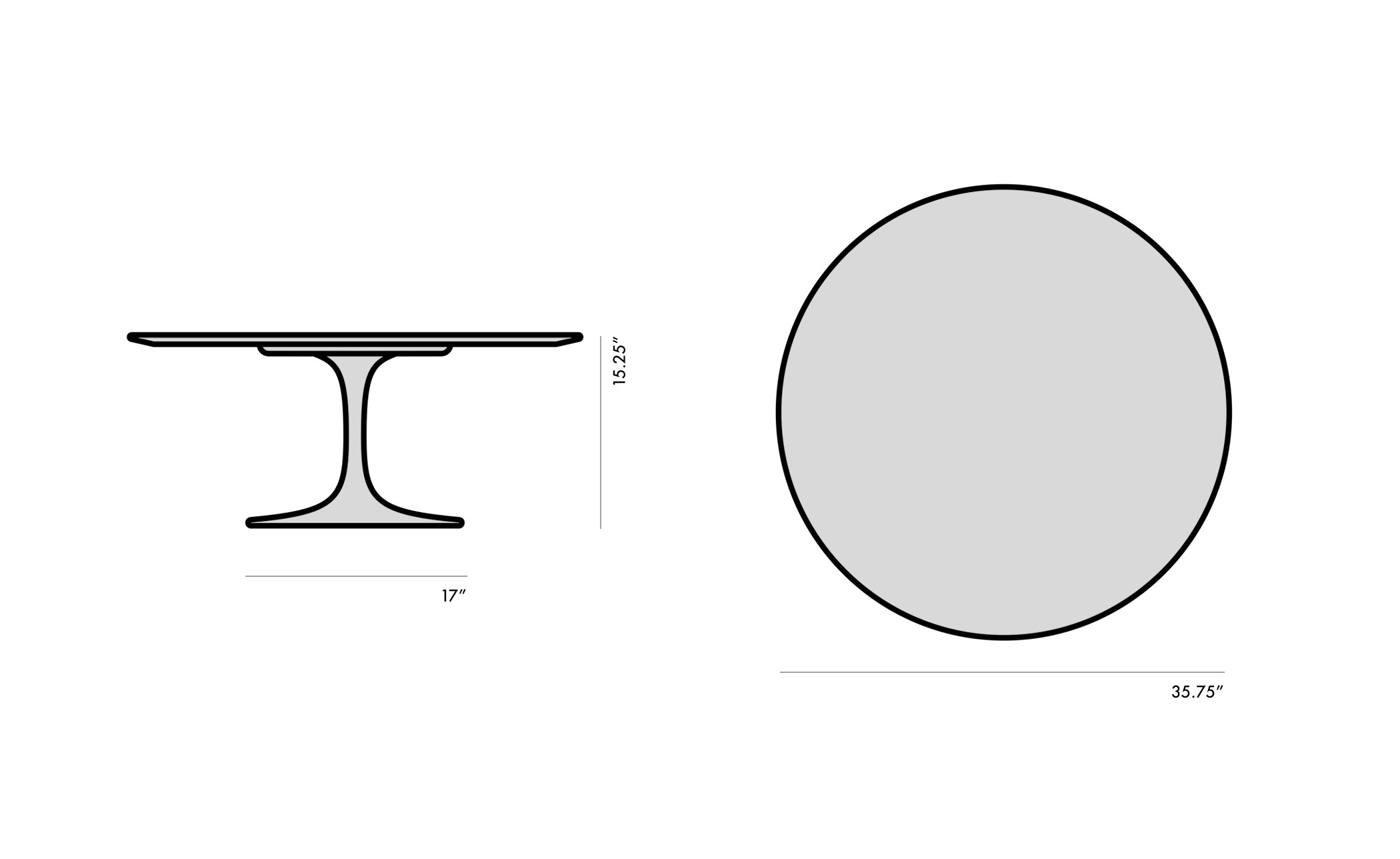saarinen coffee table - 35" round
