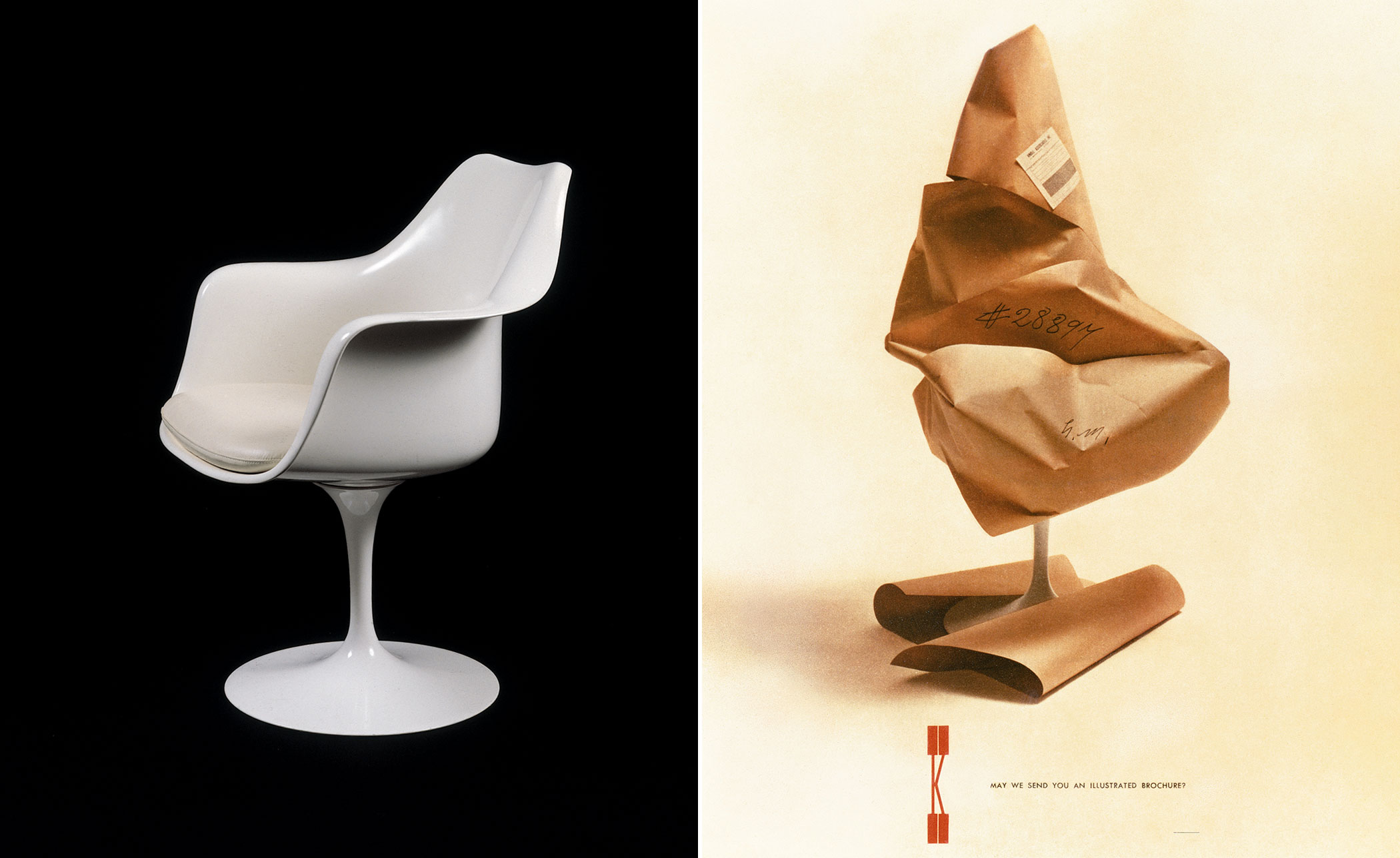 saarinen black tulip arm chair