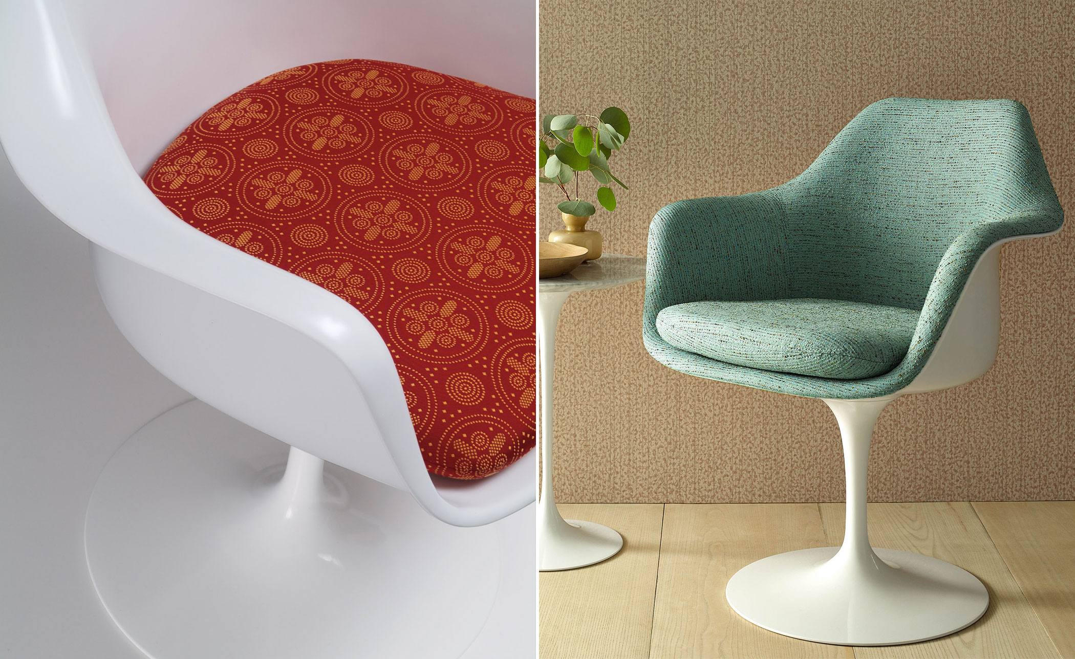 saarinen white tulip arm chair