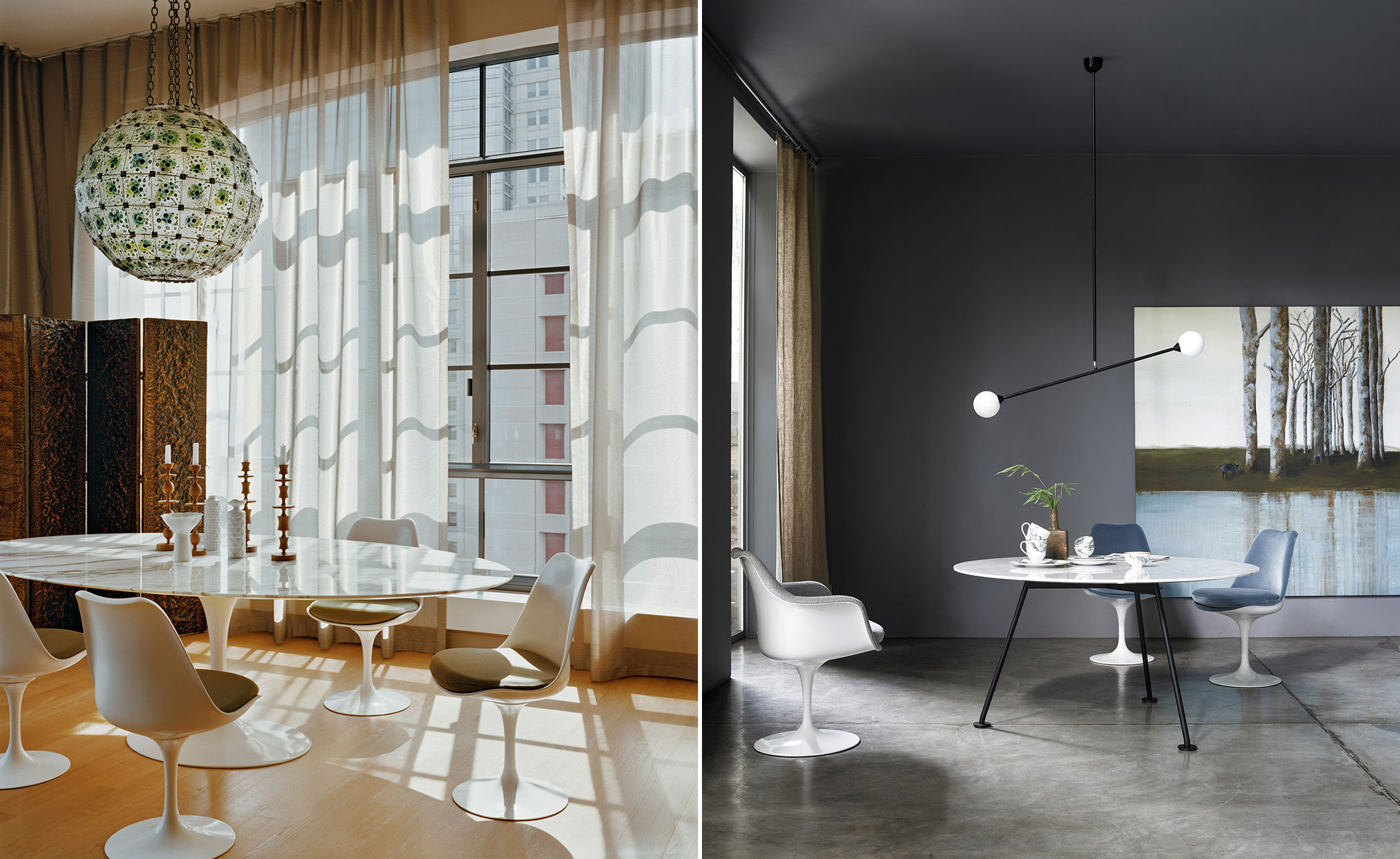 saarinen white tulip arm chair