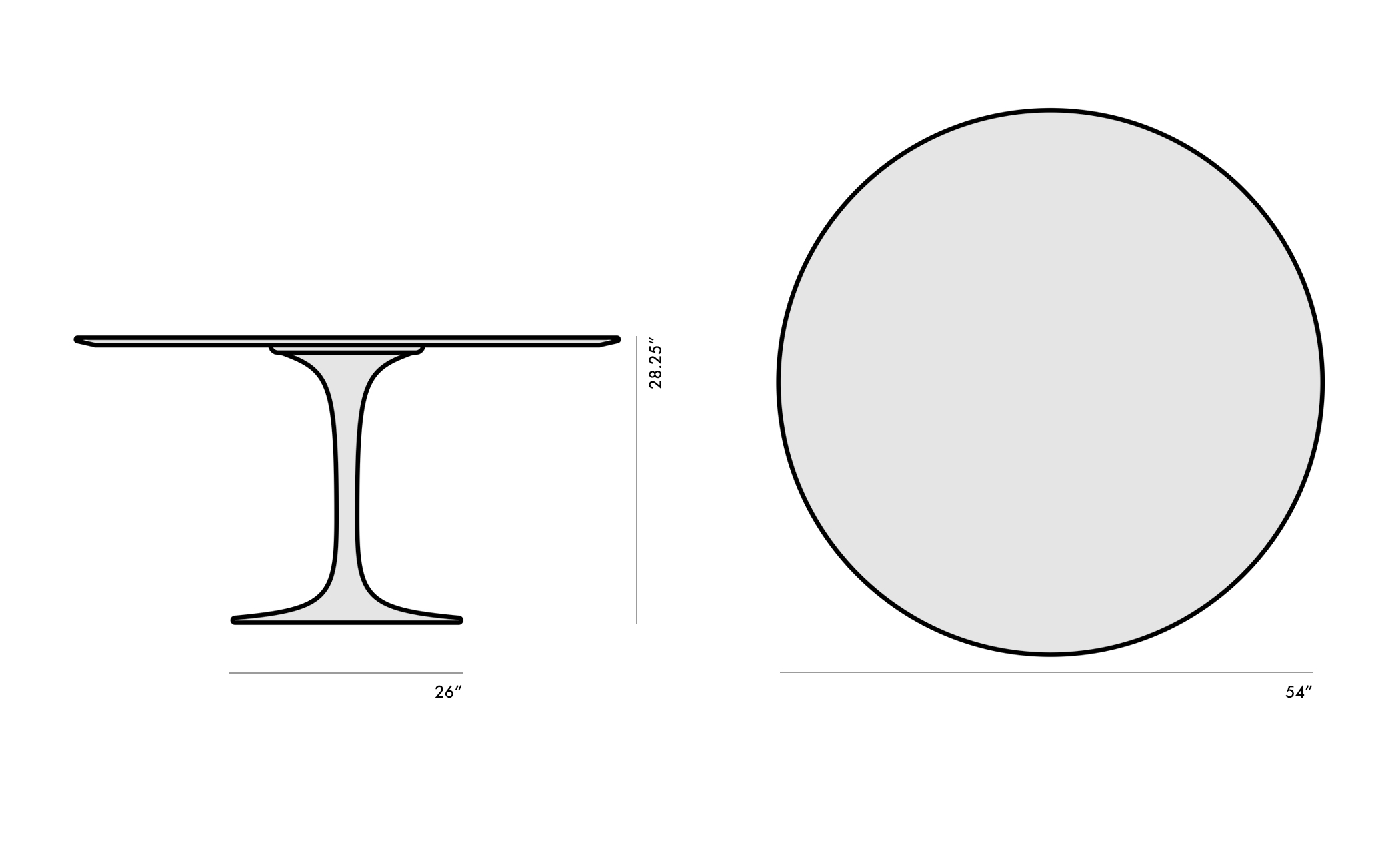 saarinen dining table - 54" round