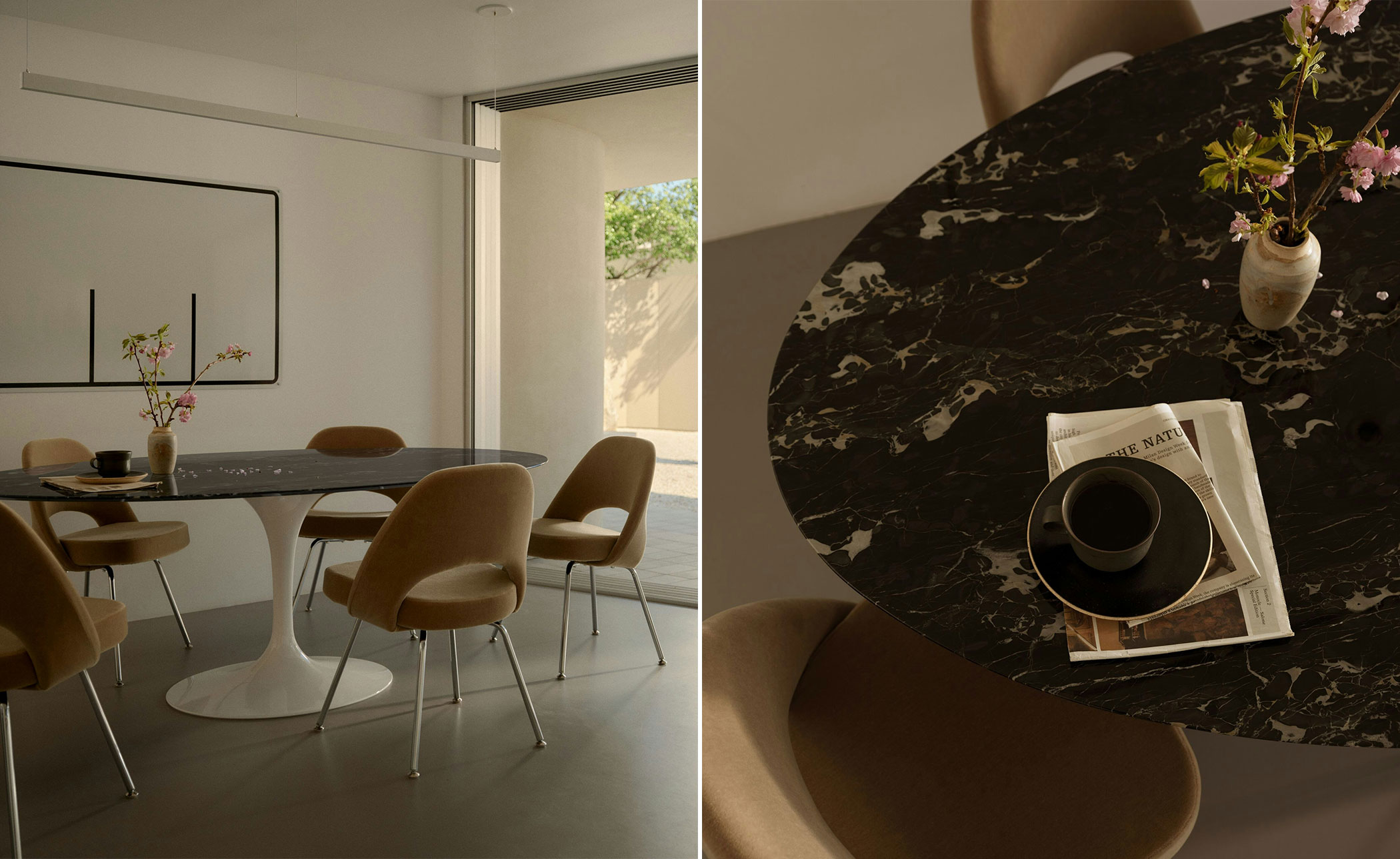saarinen dining table - 78" oval