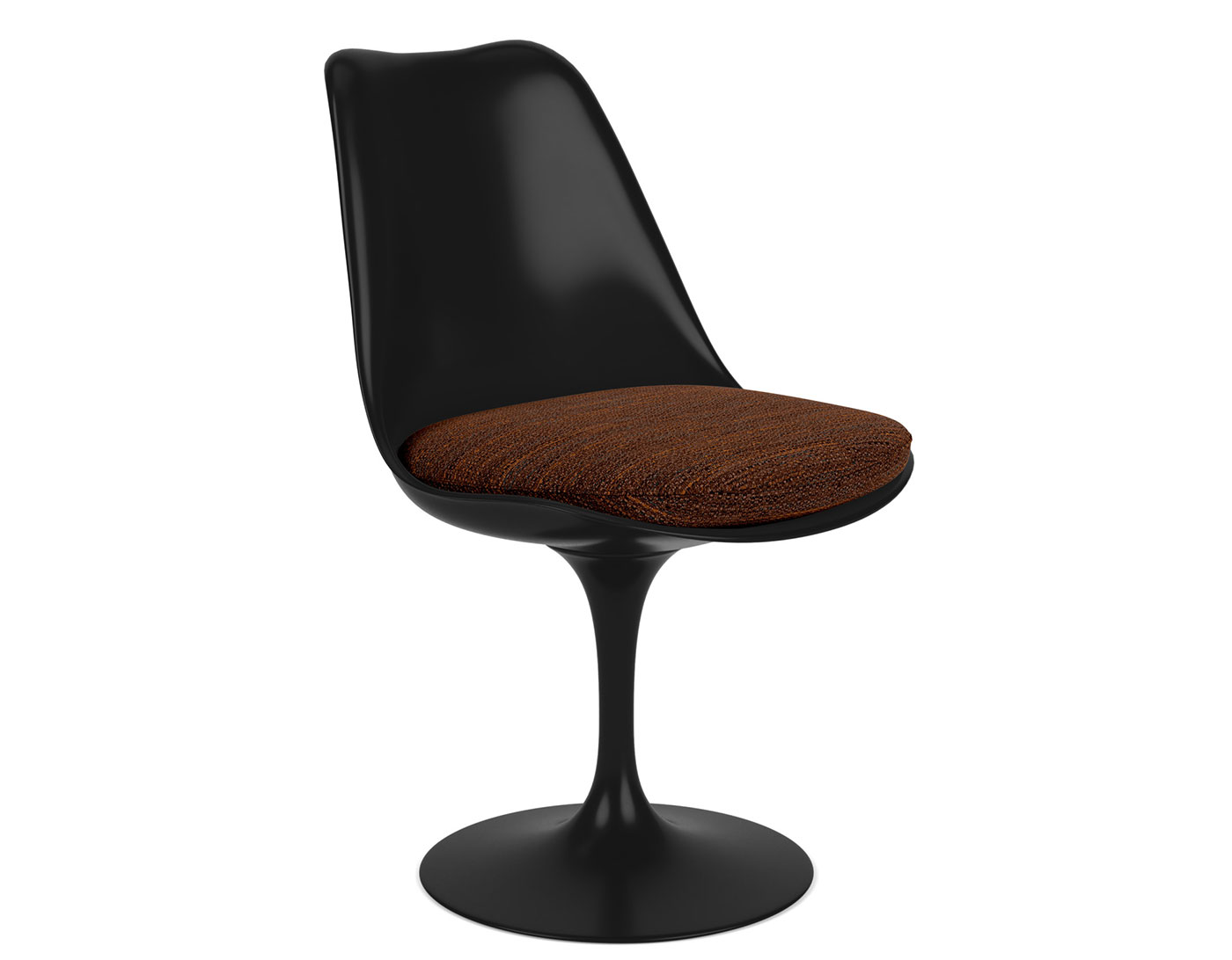 saarinen black tulip side chair