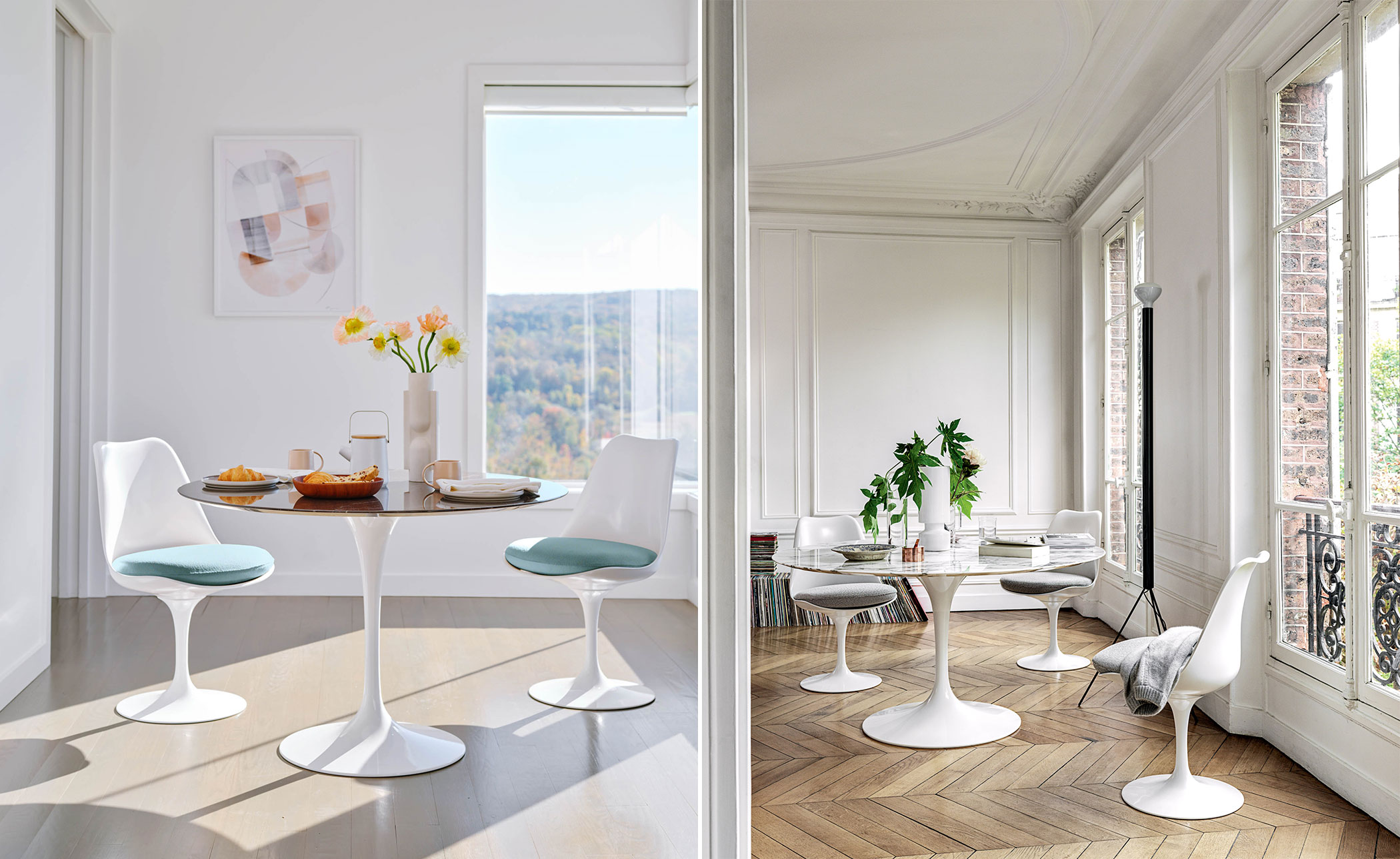 saarinen white tulip side chair