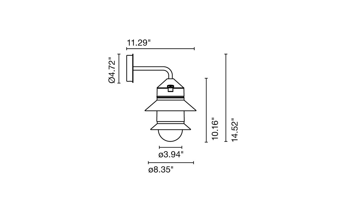 santorini fixed stem wall fixture