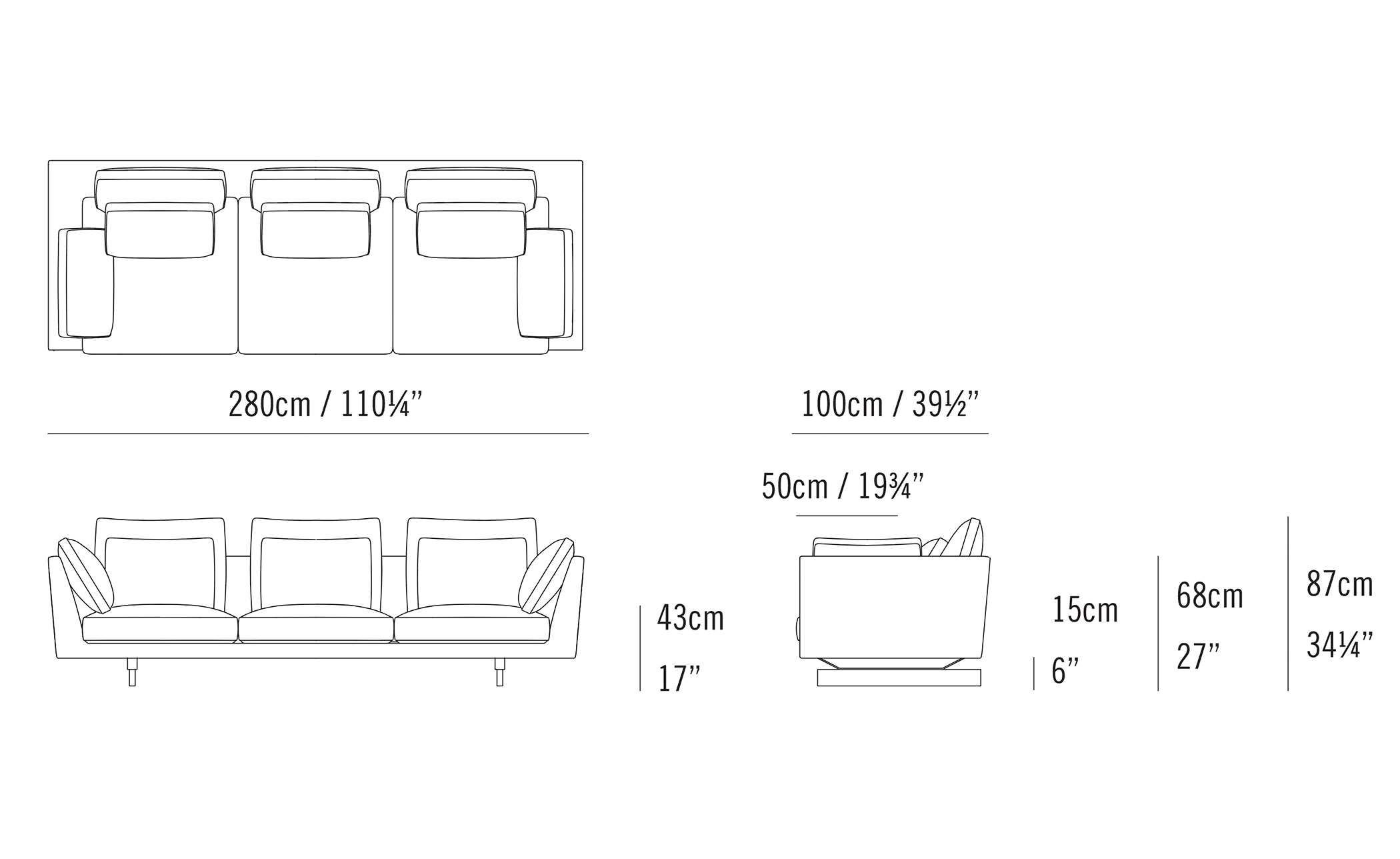 Savoy 3 Seat Sofa