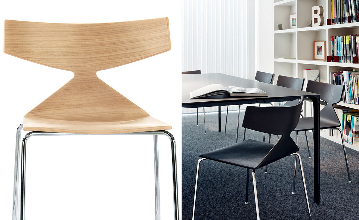 saya chair with metal legs