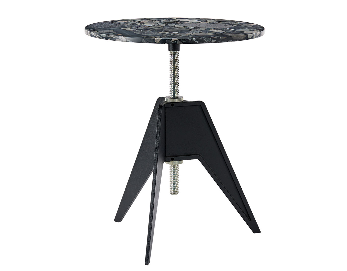 screw cafe table with round top