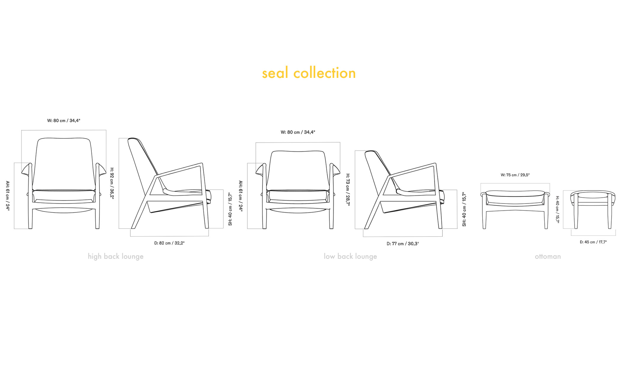 Seal High Back Lounge Chair