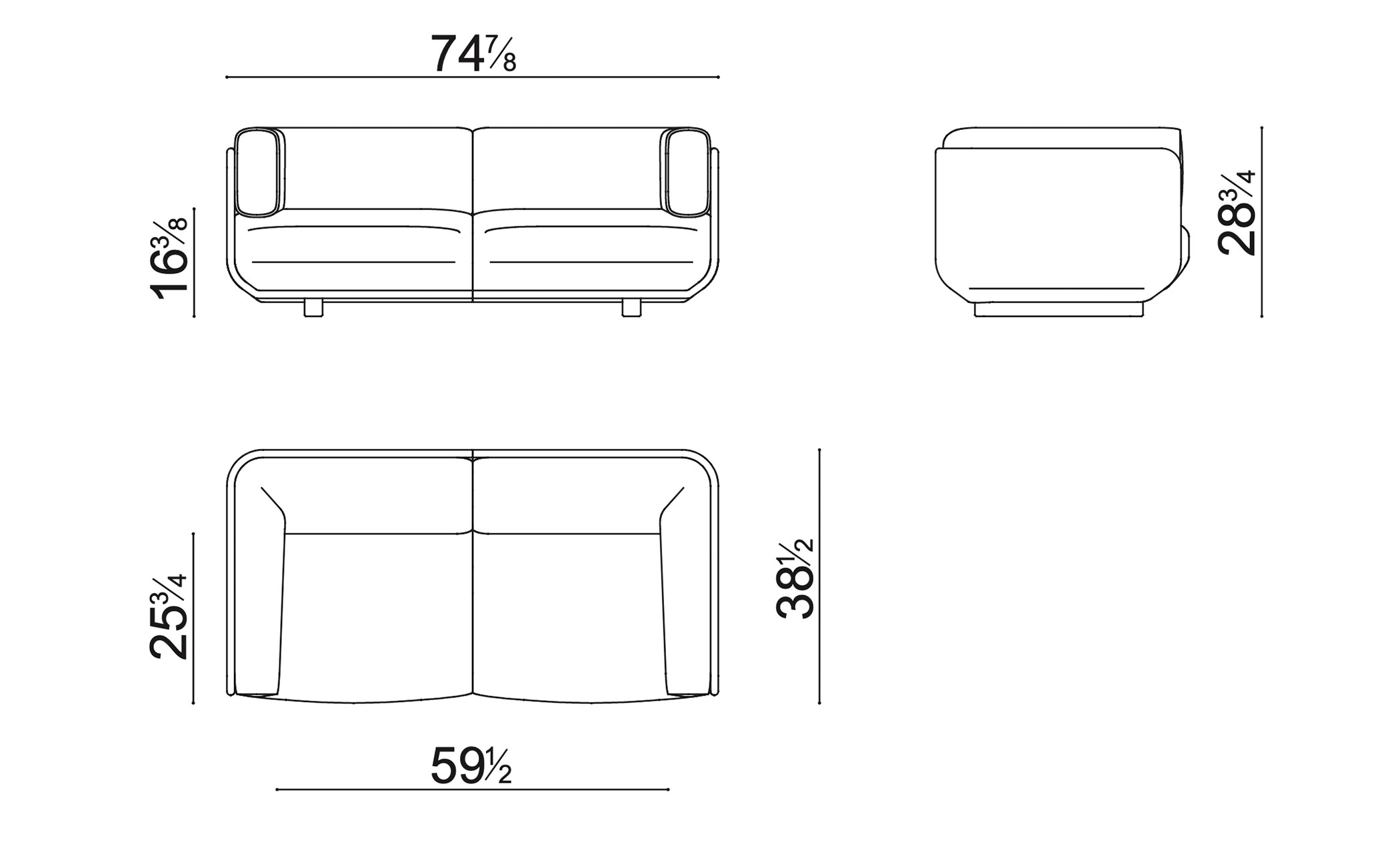 Shaal Two Seat Sofa