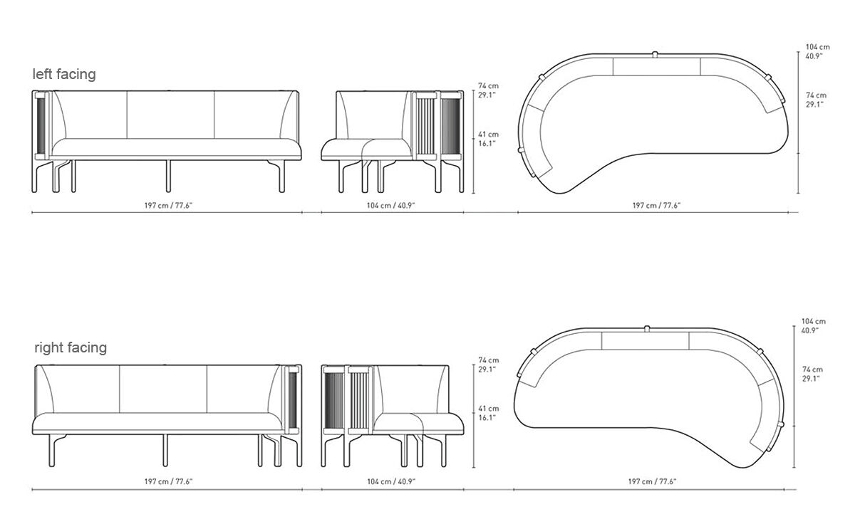 sideways sofa rf1903