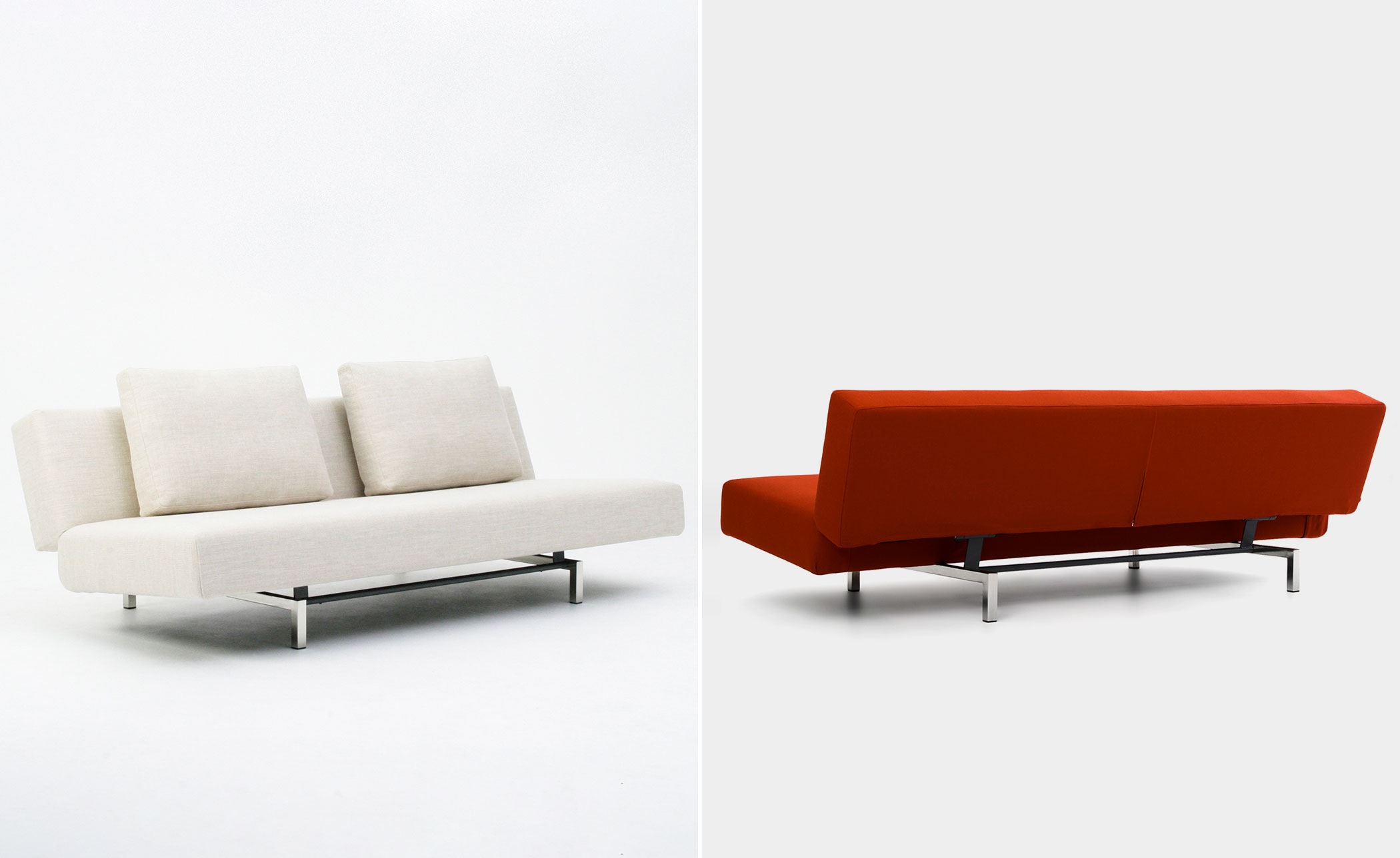 sleeper sofa with 2 cushions